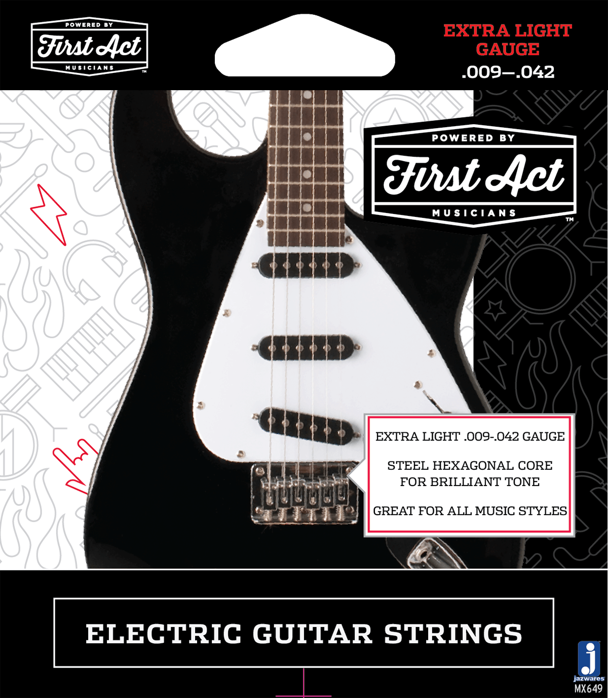 First Act Professional electric guitar strings First Act Jazwares